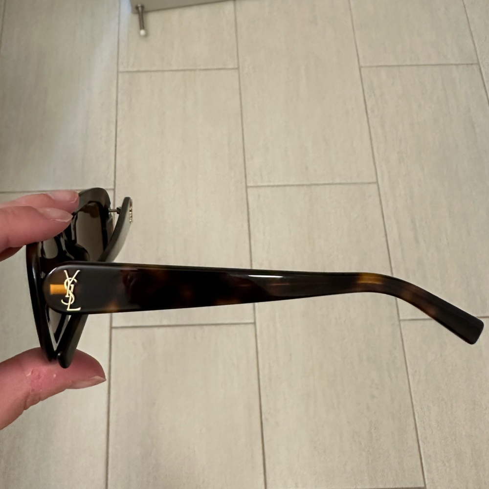 YSL tortoise shell rectangular sunglasses - image 3